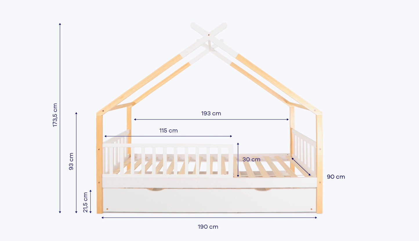 Com barreira, Cama encaixável