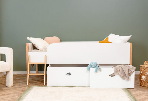 2 gavetas de arrumação, Sem cabeceira